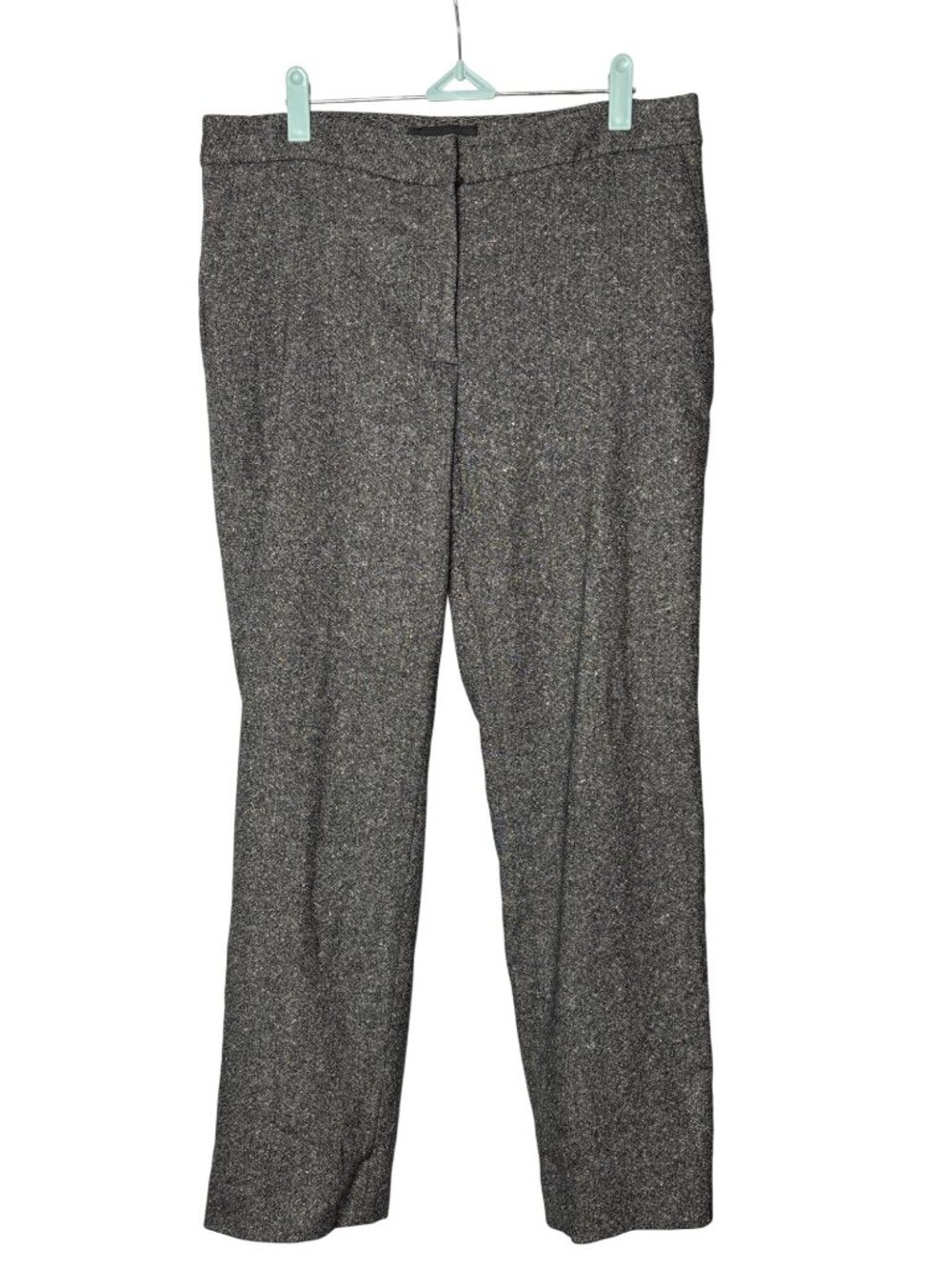 Talbots Womens Straight Leg Dress Pants Size 8 Wool Blend Lined Grey Multicolor